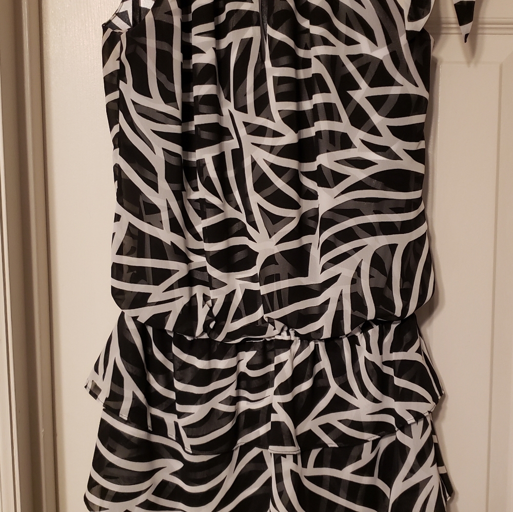 Black and White Print Dress